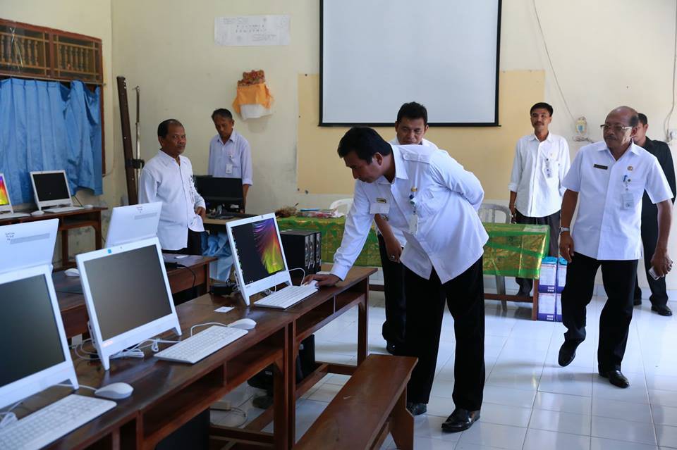 Hari Pertama USBN SMP di Klungkung Berlangsung Lancar