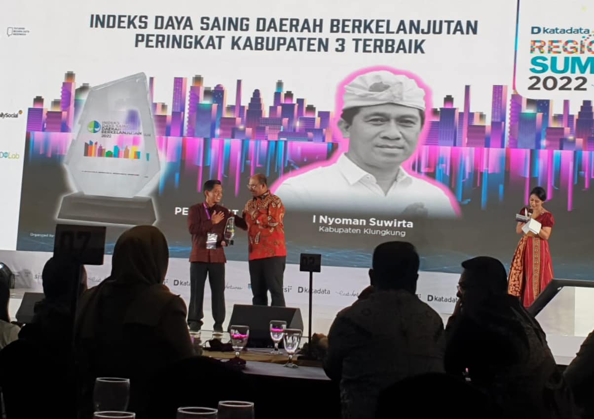 Kabupaten Klungkung Raih Penghargaan Apresiasi Indeks Daya Saing Daerah Berkelanjutan