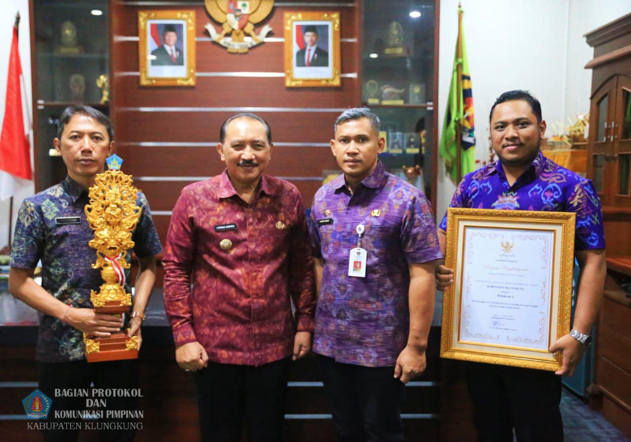 Pemkab Klungkung 4 kali berturut-turut Meraih Peringkat 1 dalam PPD Tingkat Provinsi Bali