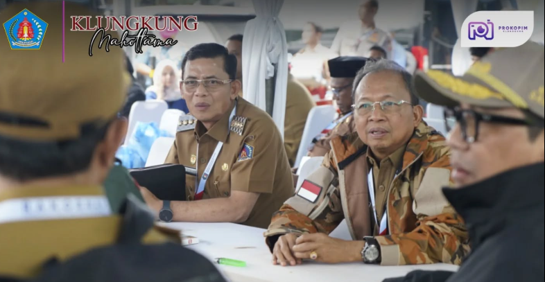 Bupati Klungkung  didampingi Wakil Bupati dan jajaran Forkopimda mengikuti Rakornas  di Sentul International Convention Center (SICC),