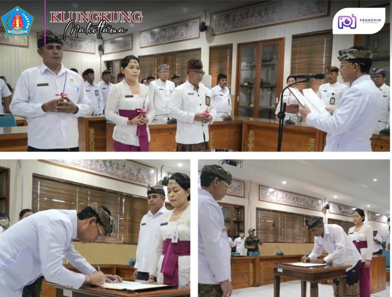  I Made Satria, resmi melantik tiga Pejabat Pimpinan Tinggi Pratama