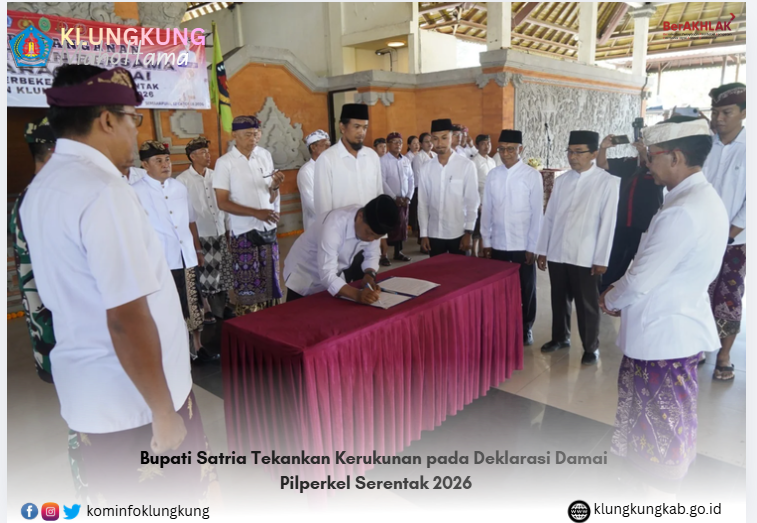 Bupati Satria Tekankan Kerukunan pada Deklarasi Damai Pilperkel Serentak 2026