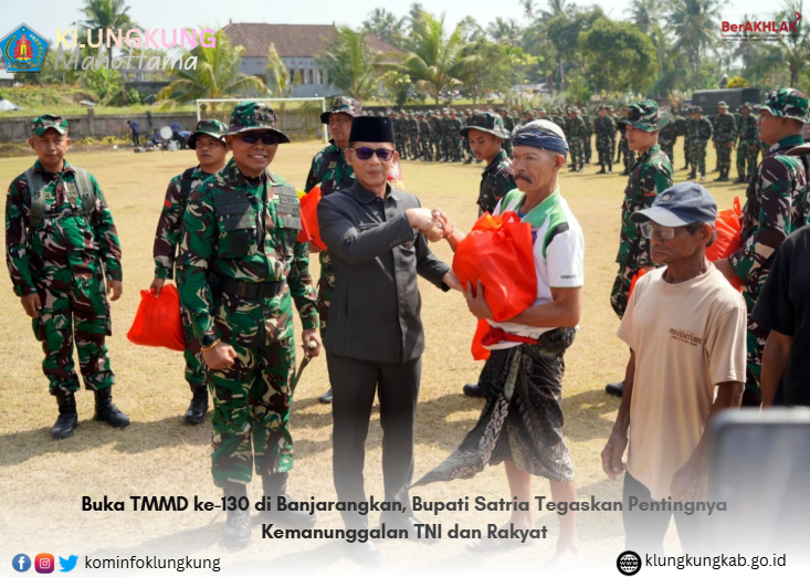 Buka TMMD ke-130 di Banjarangkan, Bupati Satria Tegaskan Pentingnya Kemanunggalan TNI dan Rakyat