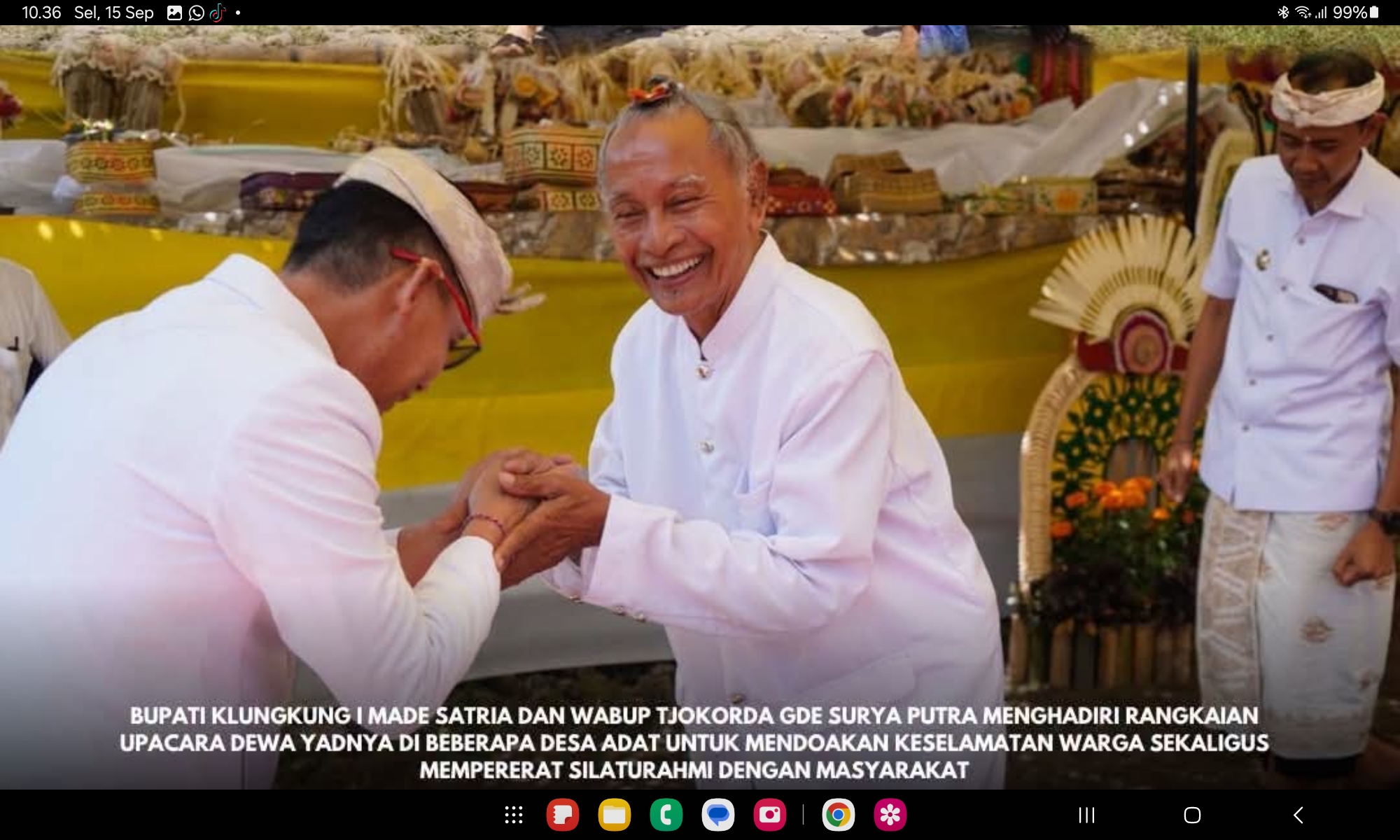 Bupati dan Wakil Bupati Klungkung menghadiri sejumlah upacara keagamaan Dewa Yadnya di Kabupaten Klungkung