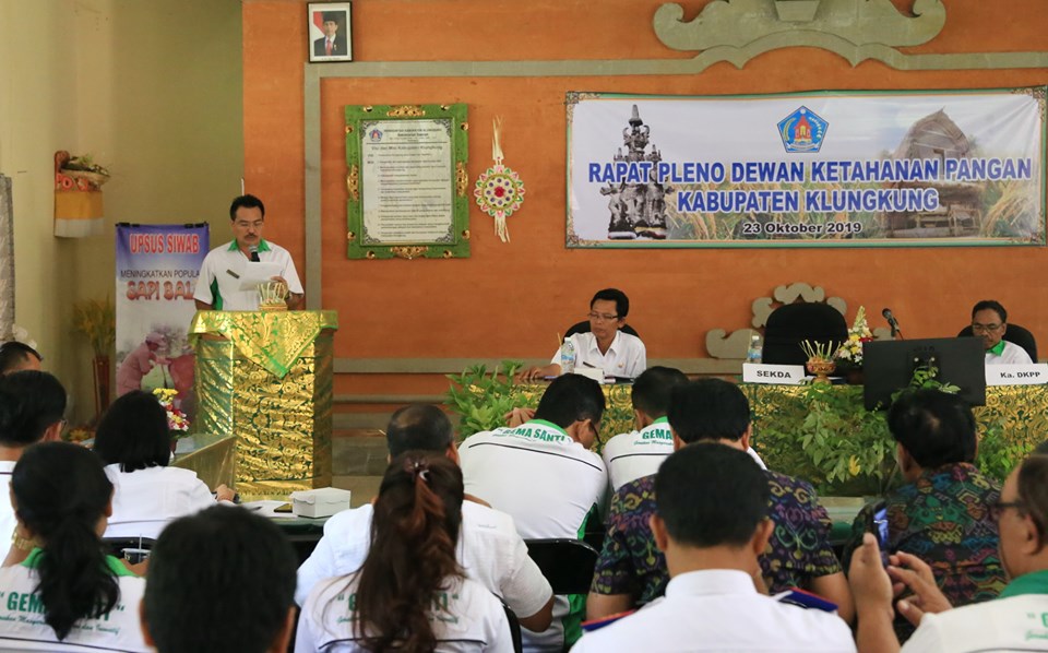 Sekda Winastra menghadiri Rapat Pleno Dewan Ketahanan Pangan 2019